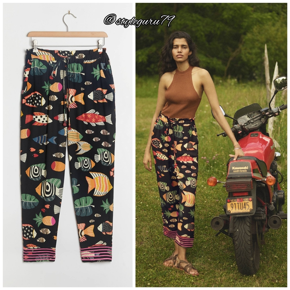 NWT, Anthropologie, Farm Rio Sealife Joggers